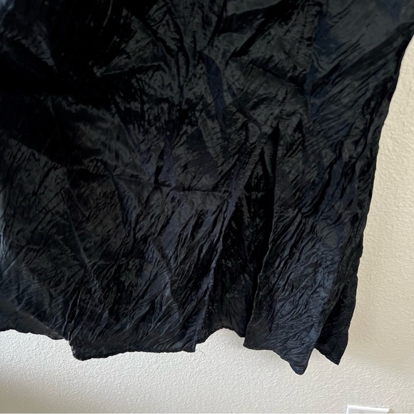 J. Crew Palermo Midi Dress in Viscose-blend Crinkle in Black Size XS NWT - Picture 8 of 13